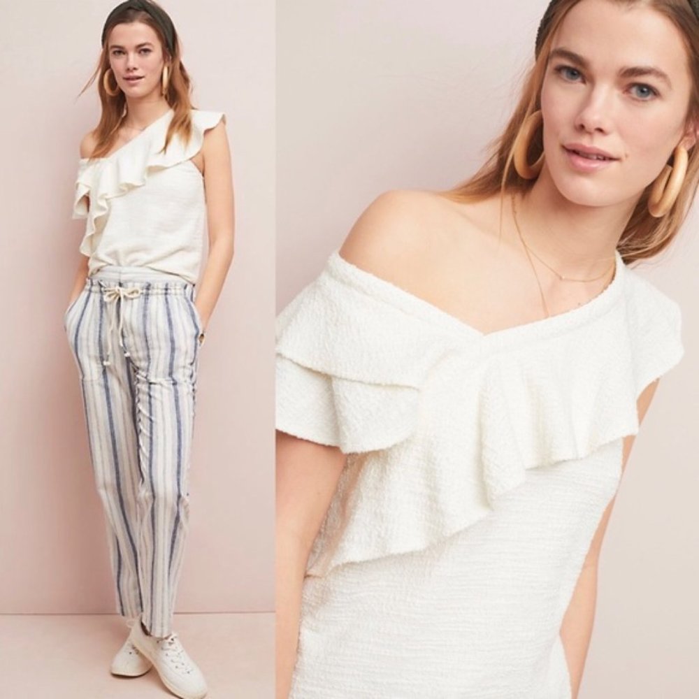 Anthro Dolan Left Coast Louisa Ruffled Top M
